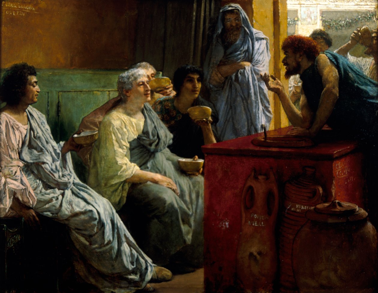 "Vinotéka", 1869-1874 od Sir Lawrence Alma Tadema