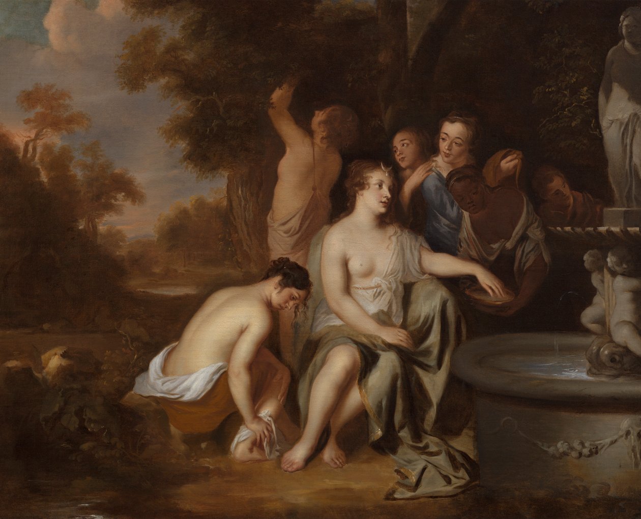 Diana a její nymfy u fontány od Sir Peter Lely
