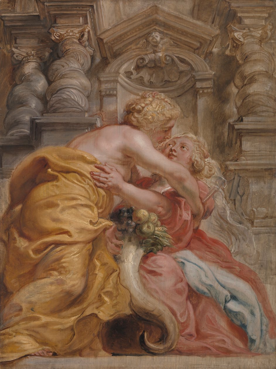 Mír objímající hojnost od Sir Peter Paul Rubens