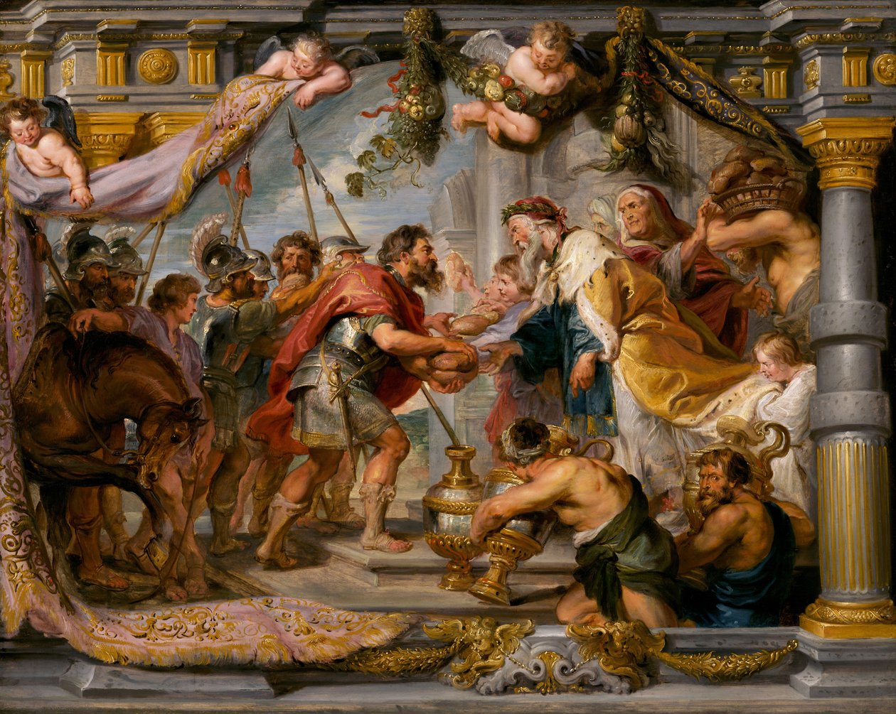 Setkání Abrahama a Melchisedeka od Sir Peter Paul Rubens