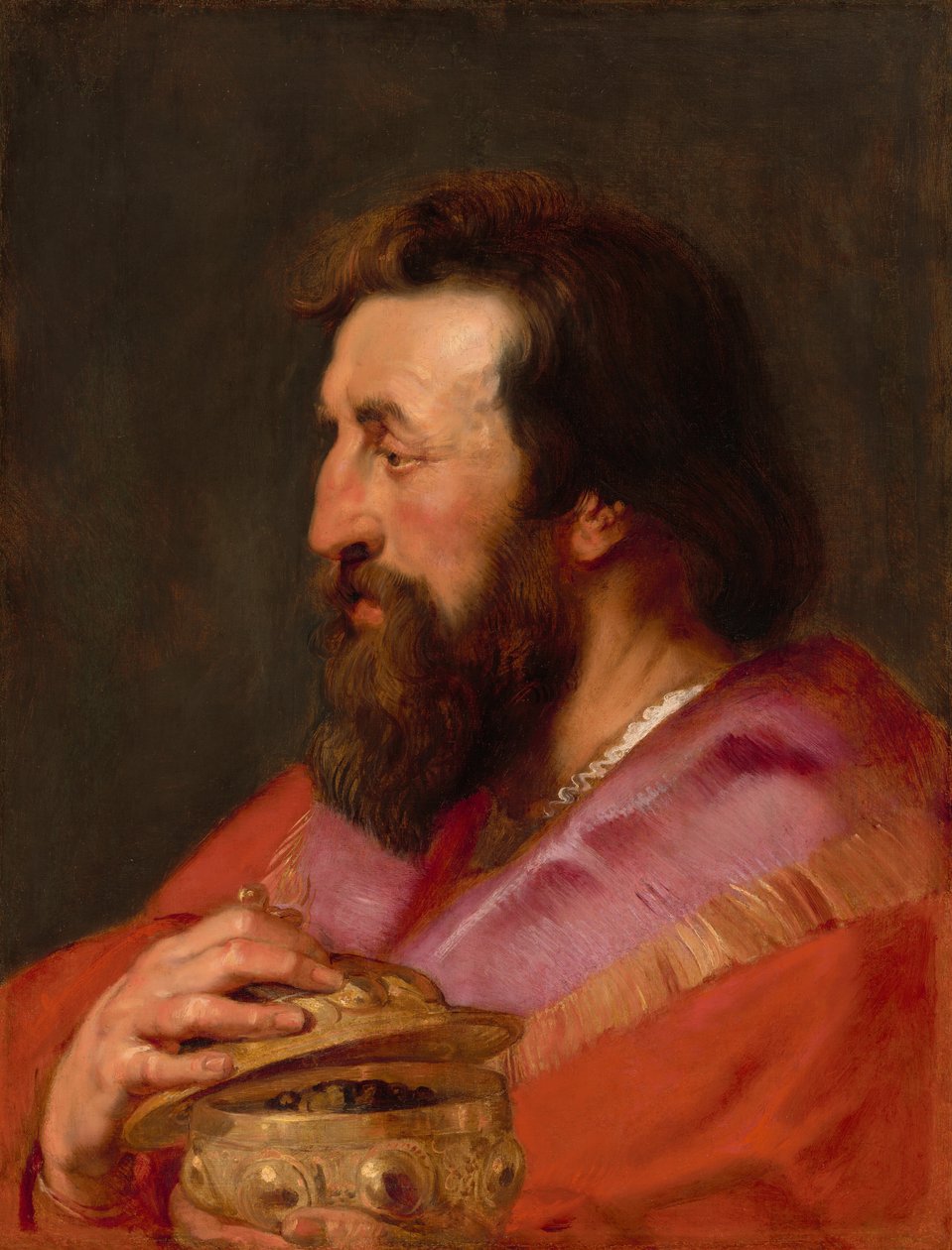 Hlava jednoho ze tří králů: Melchior, asyrský král od Sir Peter Paul Rubens and Studio
