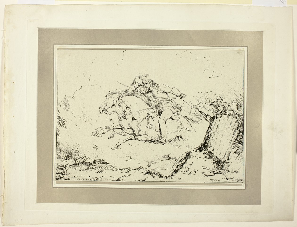 Charge, z prvního čísla Vzorků polyautografie od Sir Robert Ker Porter