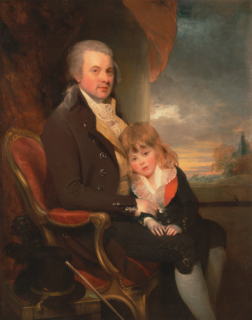 Edward George Lind a jeho syn, Montague od Sir William Beechey