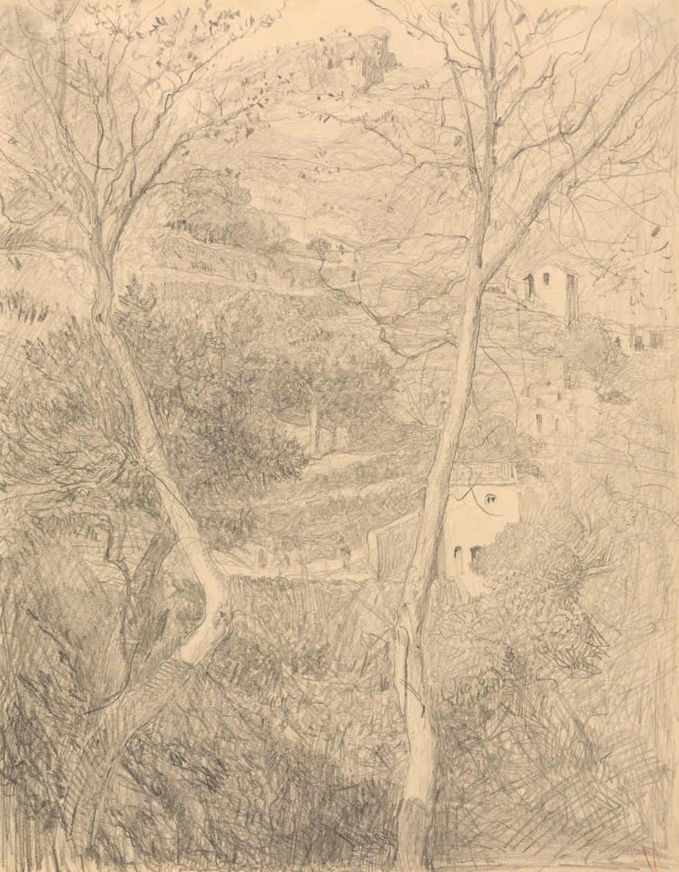 Město na svahu od Sir William Blake Richmond