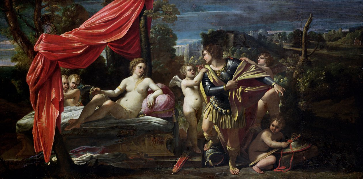 Mars a Venuše, před rokem 1620 od Sisto Badalocchio