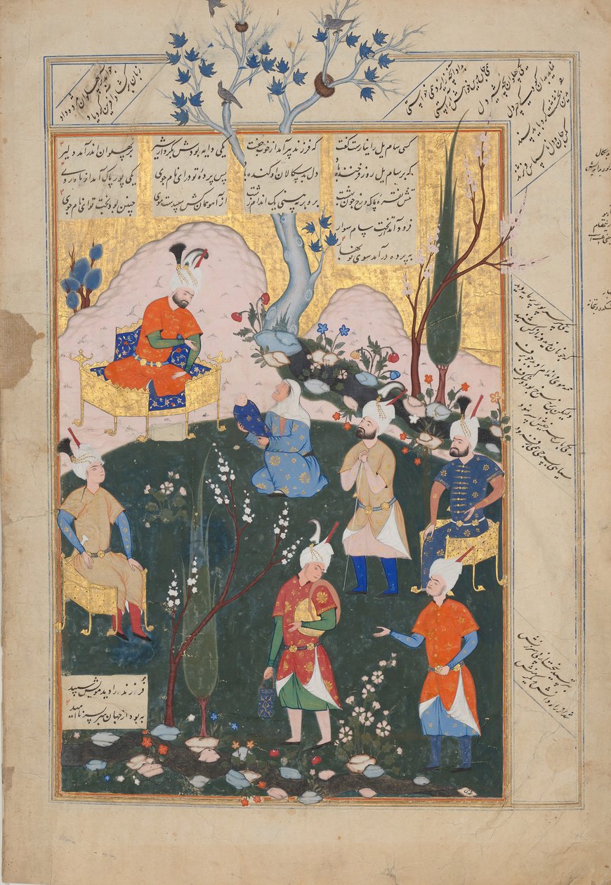Narození Zal, Folio ze Shahnama Book of Kings, 1576-77. od Siyavush