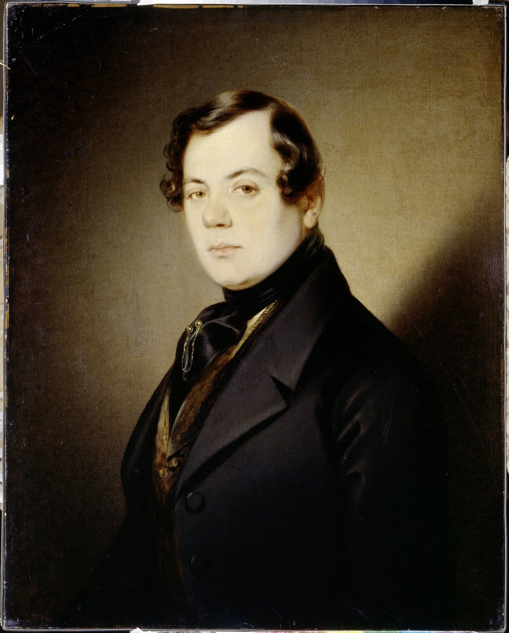 Portrét básníka Vladimíra Grigorijeviče Benediktova (1807-1873) (Portrét básníka Vladimira G. Benediktova) - Peinture de Sandor Kozina (1808-1873), huile sur toile (67x54 cm), cca 1840 - Pamětní muzeum A. Puškina, St. . Petrohrad (Rusko) od Sándor Kozina