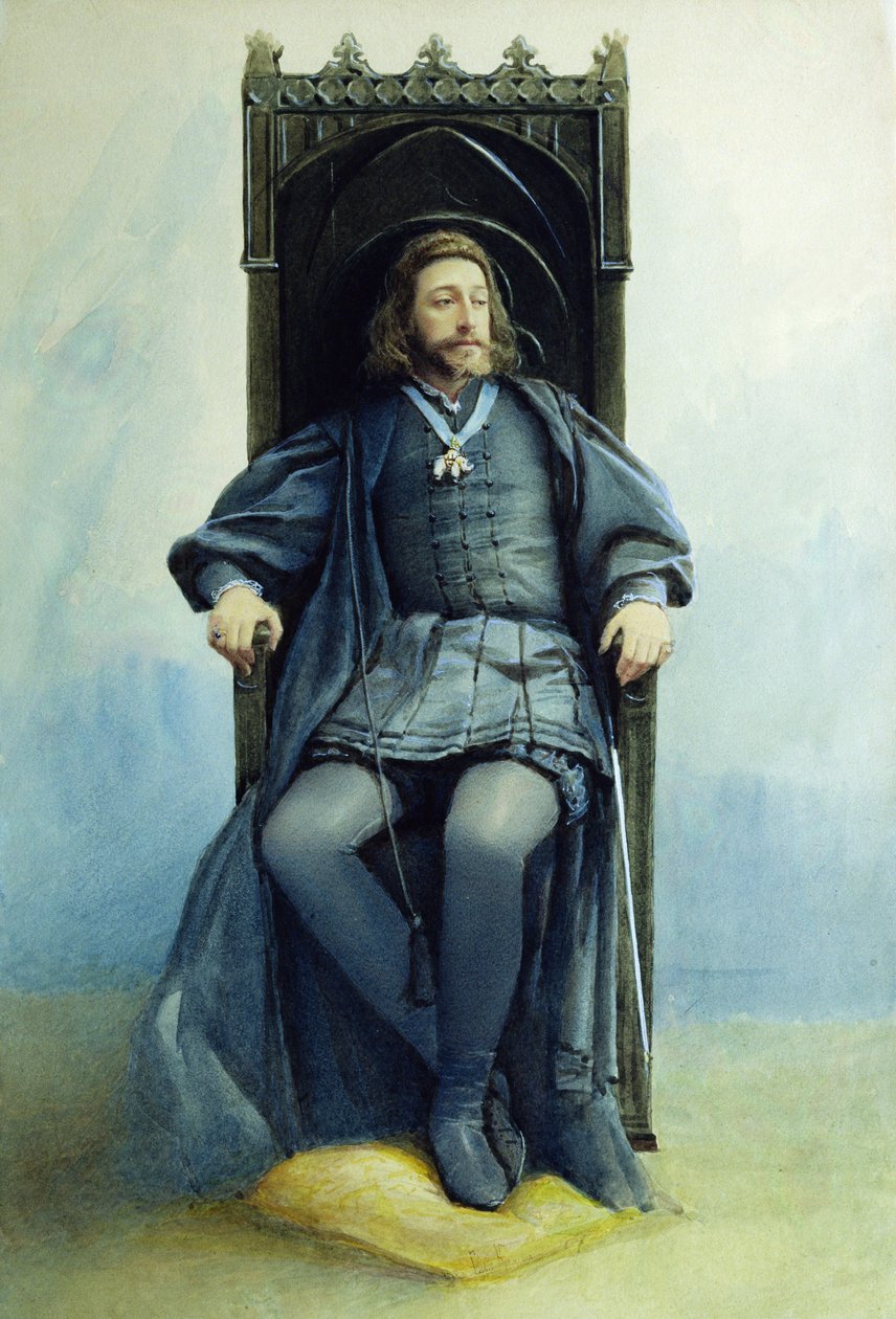 Velkovévoda Konstantin Konstantinovič jako Hamlet v divadelní hře Williama Shakespeara 21. února 1899, 1899 od Sofia Ivanovna Kramskaya