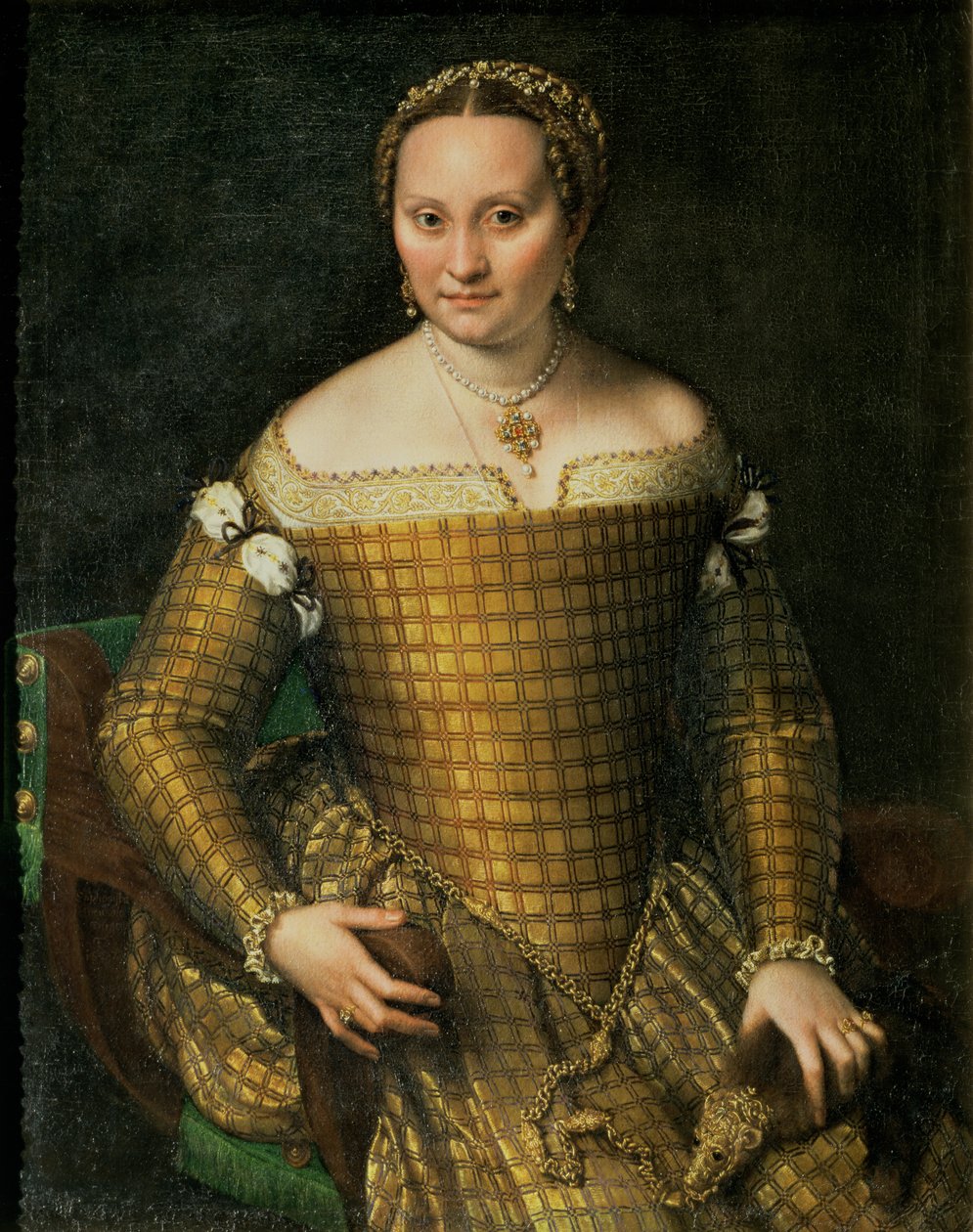 Portrét umělcovy matky, Bianca Ponzoni Anguisciola, 1557 od Sofonisba Anguissola