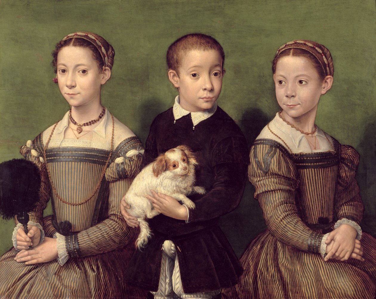 Dvě sestry a bratr umělce od Sofonisba Anguissola