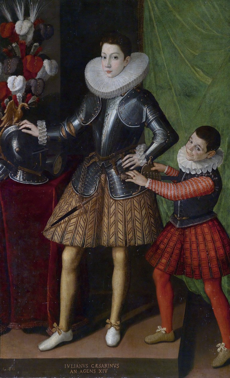 Giuliano Cesarini (mladší) (1466-1510), věk 14 let - Obraz Sofonisba Anguissola (asi 1532-1625) - asi 1586 - Olej na plátně - 186x115 - Soukromá sbírka od Sofonisba Anguissola