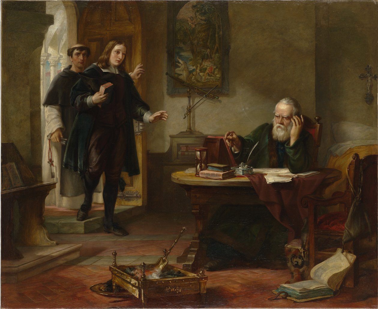 Milton na návštěvě Galilea, když byl vězněm inkvizice, 1847 od Solomon Alexander Hart
