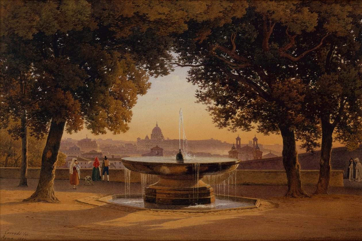 Fontána Villa Medici od Solomon Corrodi