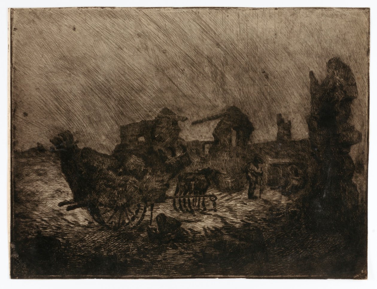 Vozík a ruiny od Solon H. Borglum