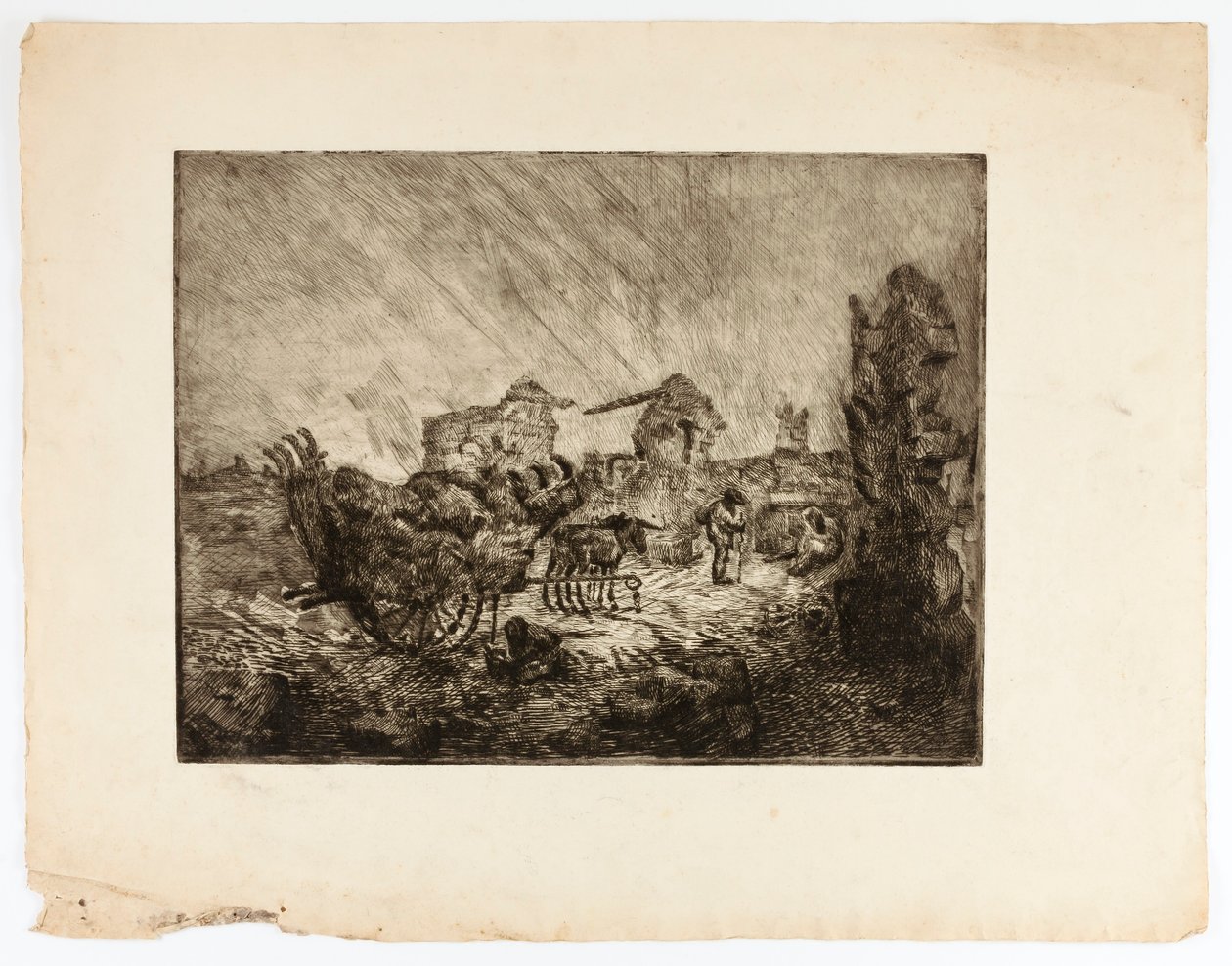 Vozík a ruiny od Solon H. Borglum