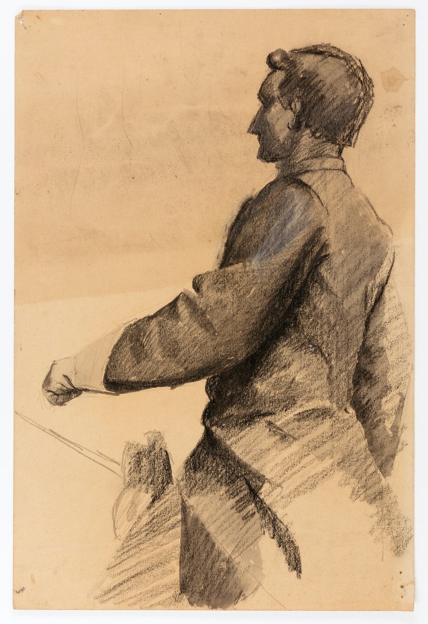 Studie jezdeckého pomníku (generál John B. Gordon) od Solon H. Borglum