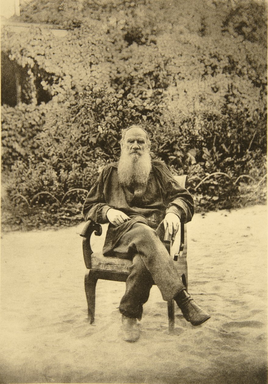 Ruský autor Leo Tolstoy, Yasnaya Polyana, poblíž Tuly, Rusko, 1890 od Sophia Andreevna Tolstaya