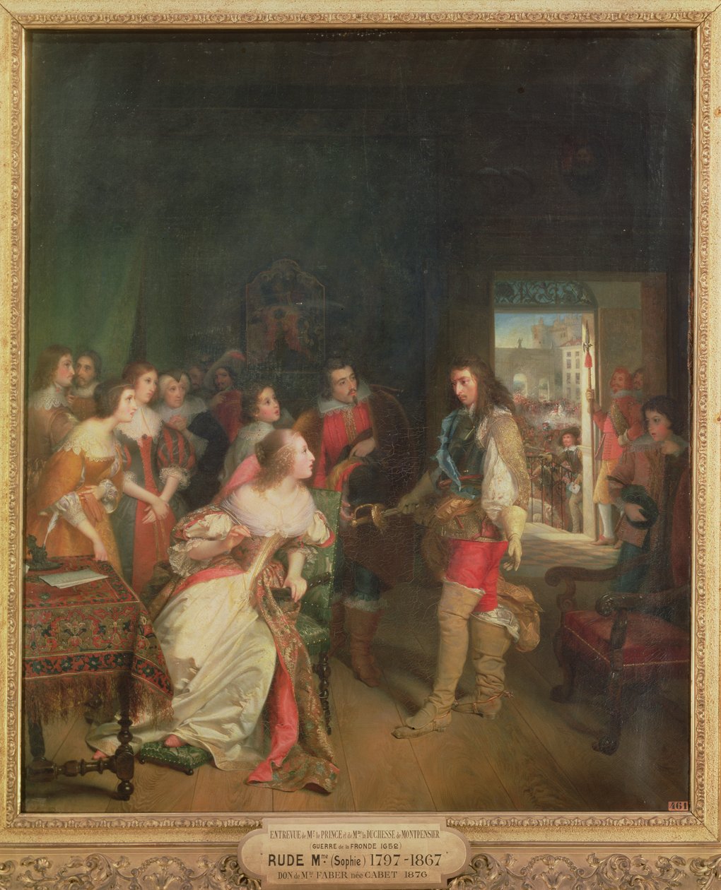 Setkání mezi Ludvíkem II. (1621-86) de Bourbon a Anne-Marie-Louise d