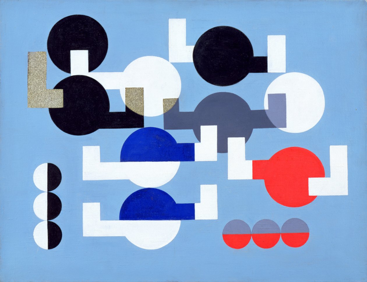 Složení kruhů a překrývajících se úhlů, 1930 od Sophie Taeuber Arp
