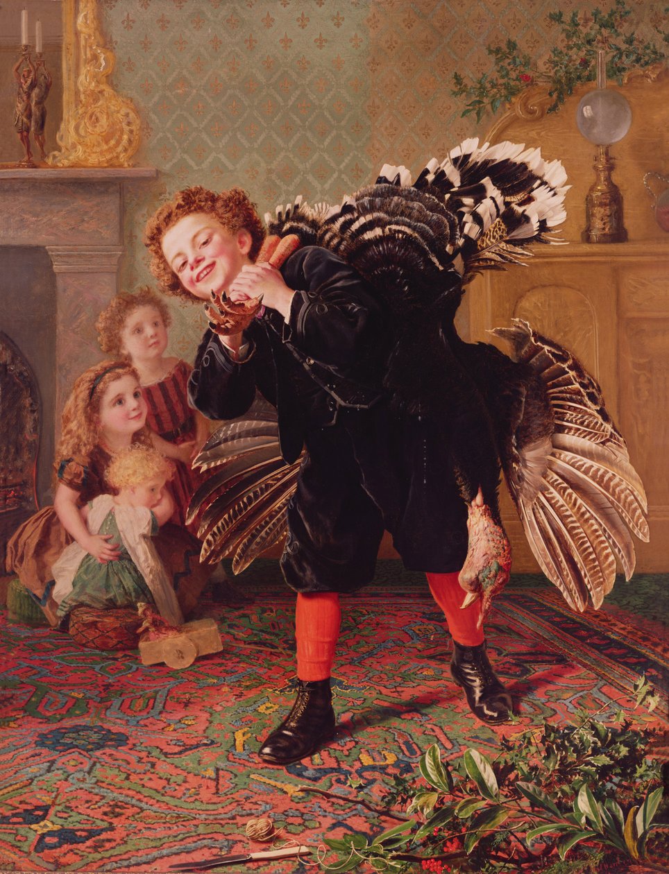 Here Comes the Gobbler..., kolem roku 1877 od Sophie Gengembre Anderson