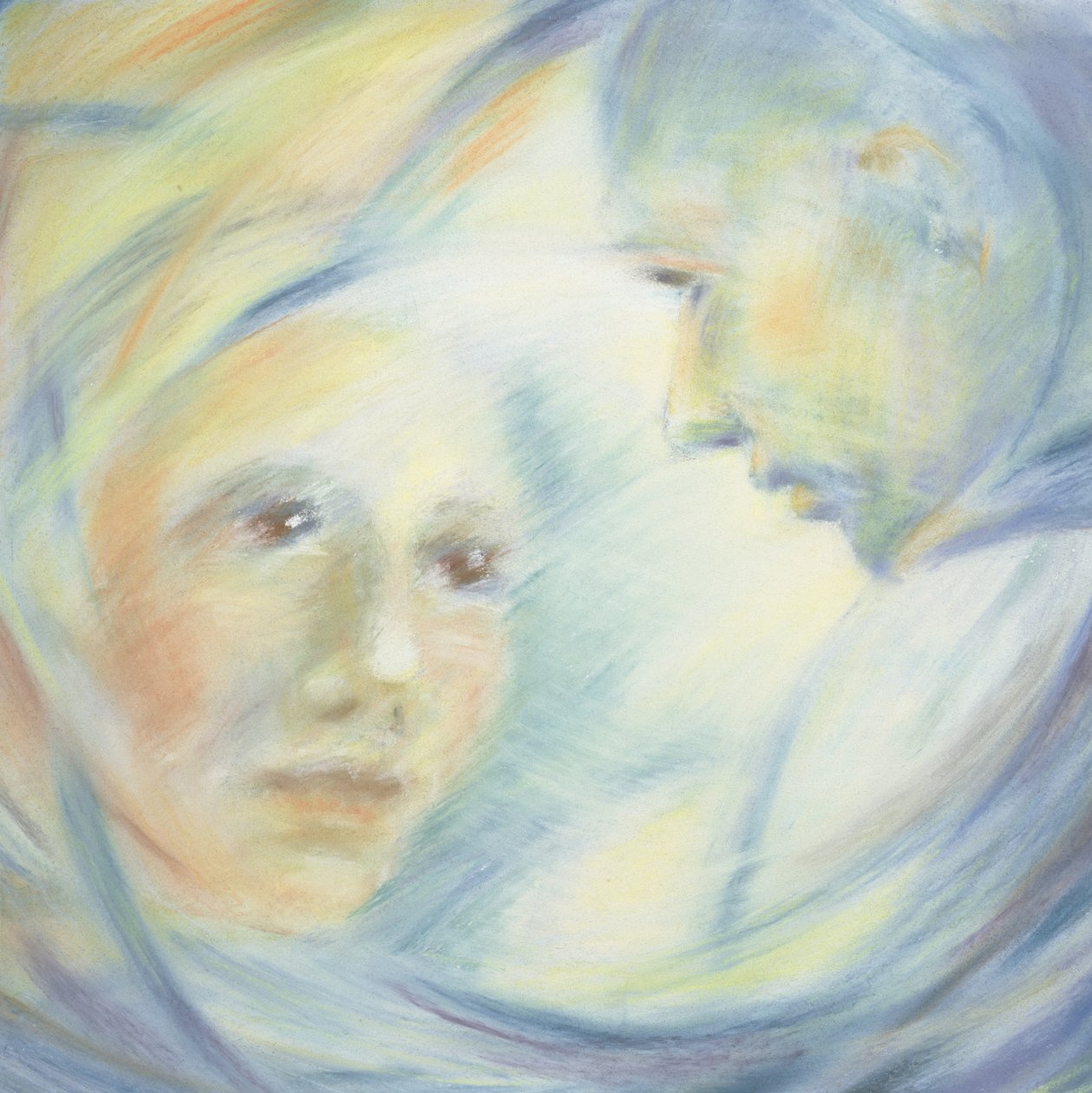 Setkání, 2002 (pastel na papíře) od Sophie Hacker
