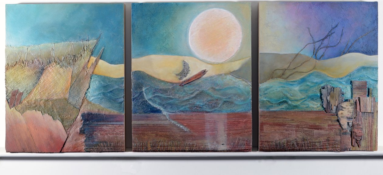 Triptych (smíšená média) od Sophie Hacker