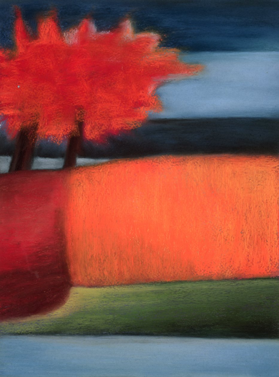 Turning Leaf, 2000 (pastel na papíře) od Sophie Hacker