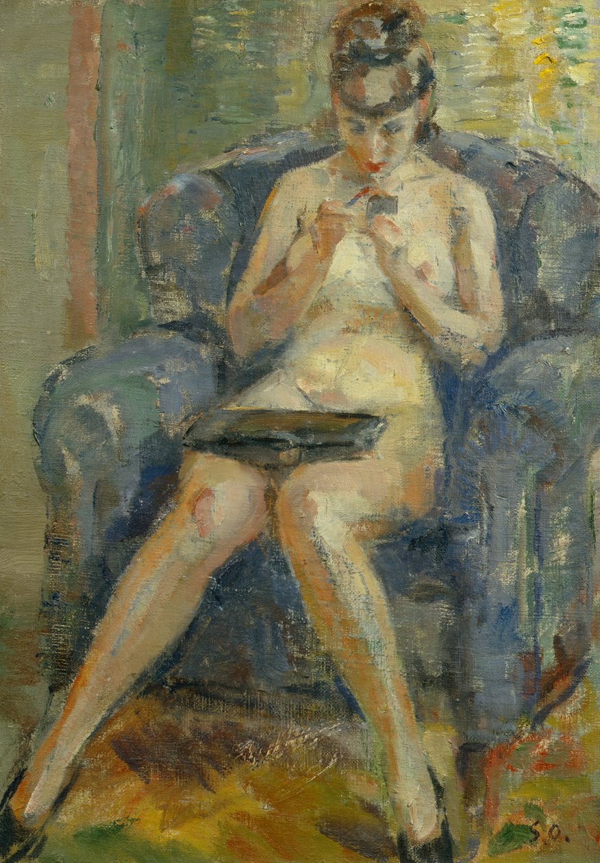 Toaleta, 20. století (malba) od Soren Onsager