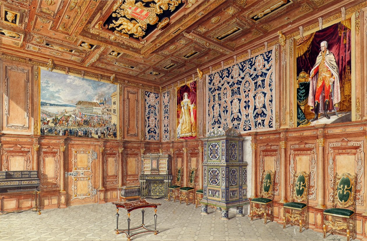Korunovační sál v paláci Laxenburg nedaleko Vídně od Sotira