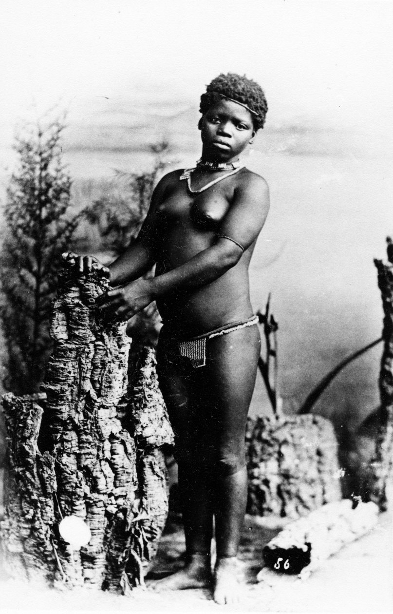 Lulu, dívka Intombi Zulu, kolem roku 1895 od South African Photographer