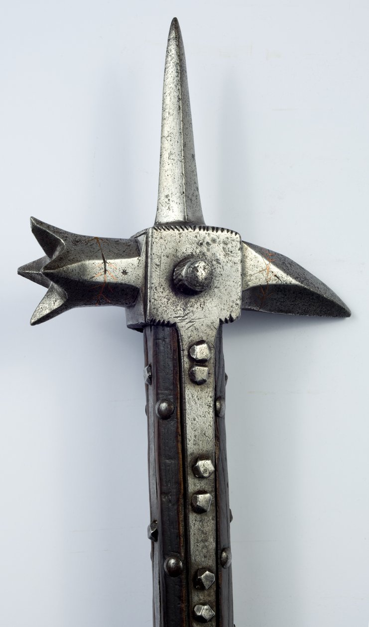 Warhammer for Foot Combat, cca 1440 (železo a dřevo s měděnou vložkou) od Southern European