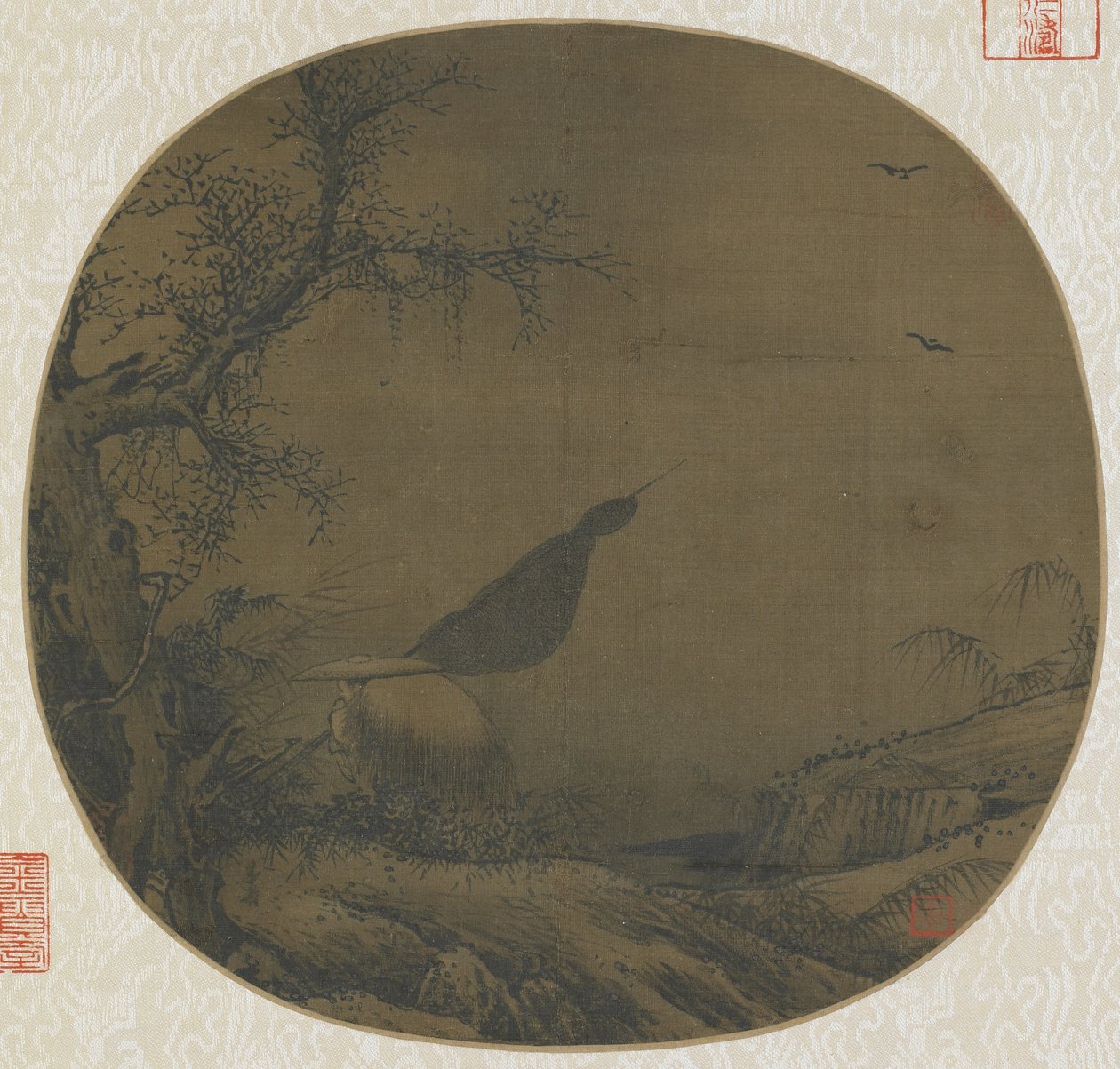 Rybář zasypaný sněhem domů, konec 12. a začátek 13. století od Southern Song Dynasty Chinese School