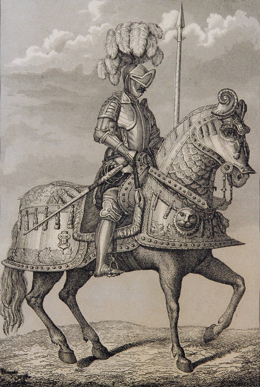 Brnění Karla V. (1500-58) zachovalé v královské zbrojnici, Madrid, Španělsko od Spanish School