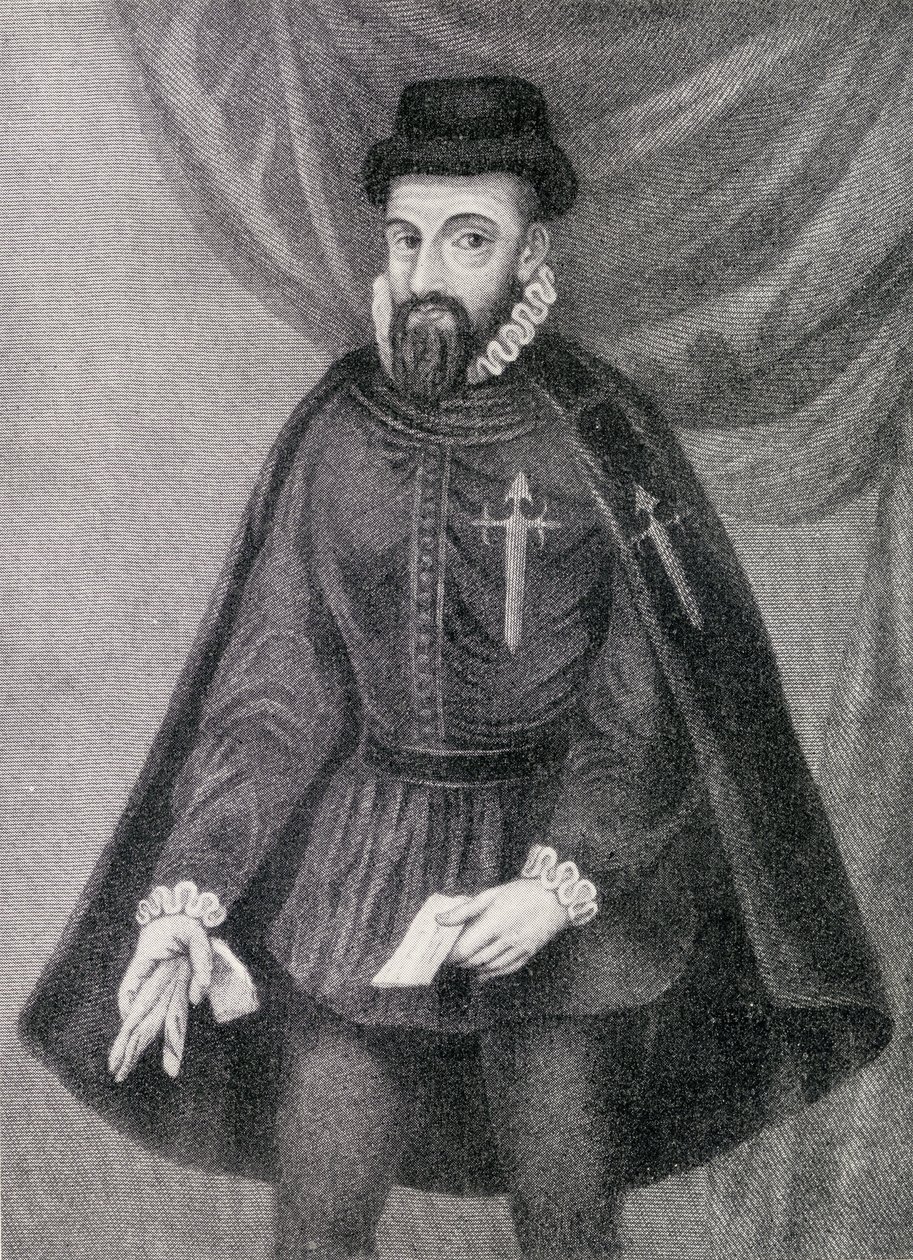 Francisco Pizarro (cca 1475-1541) ilustrace z „The Quest of The Indies“, vydané v roce 1920 od Spanish School