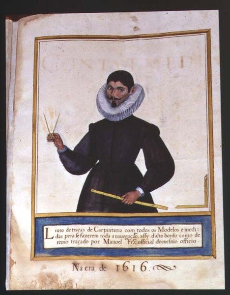 Přední strana Carpinterovy knihy Carpentry Designs, 1616 od Spanish School