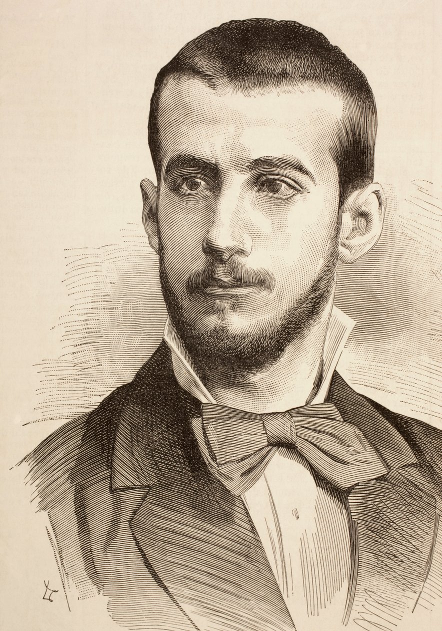 Marcelino Menendez y Pelayo, z „La Ilustracion Espanola y Americana“ z roku 1881 od Spanish School