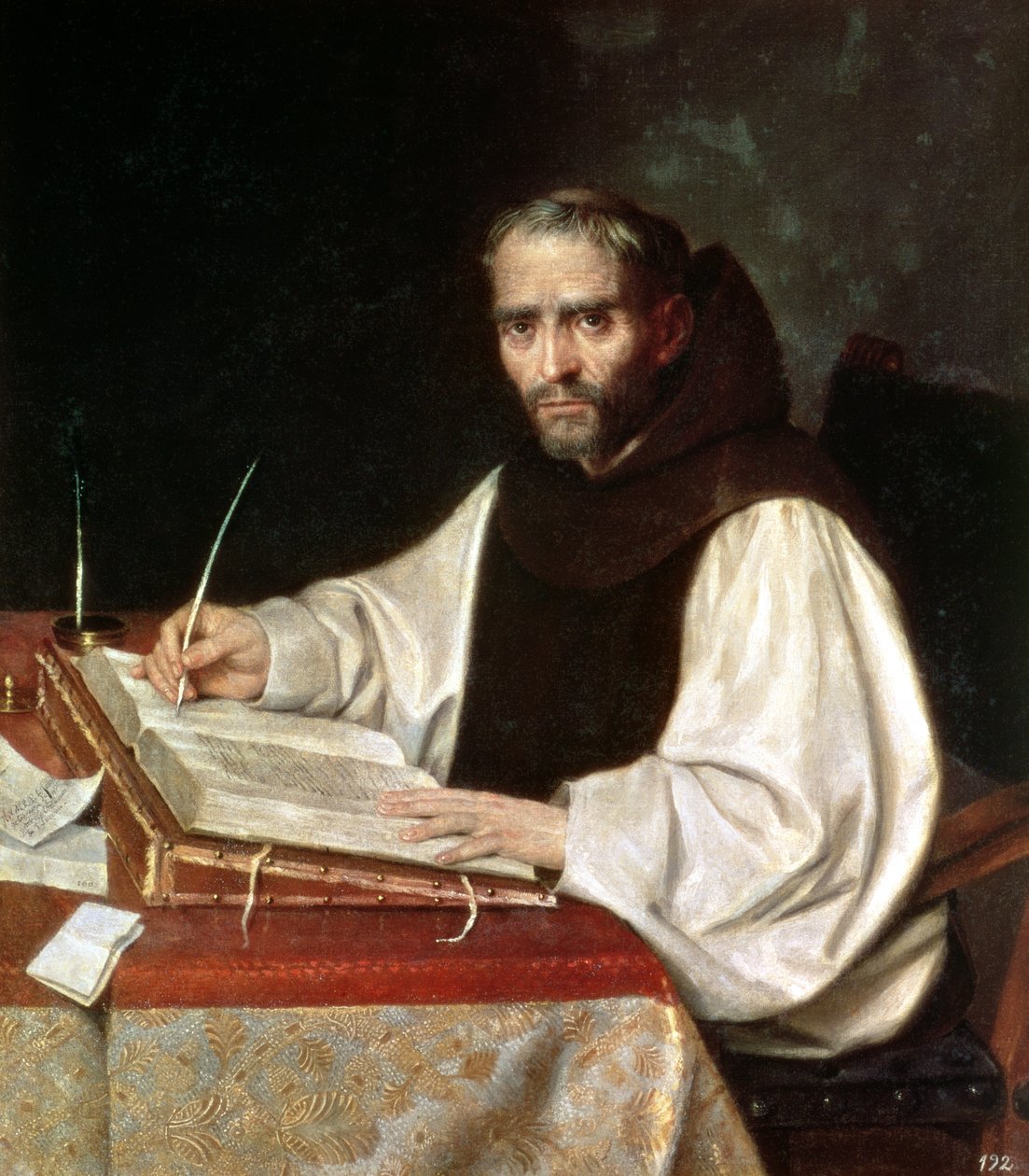 Portrét Jose de Siguenza, převora a knihovníka kláštera San Lorenzo, 1602 od Spanish School