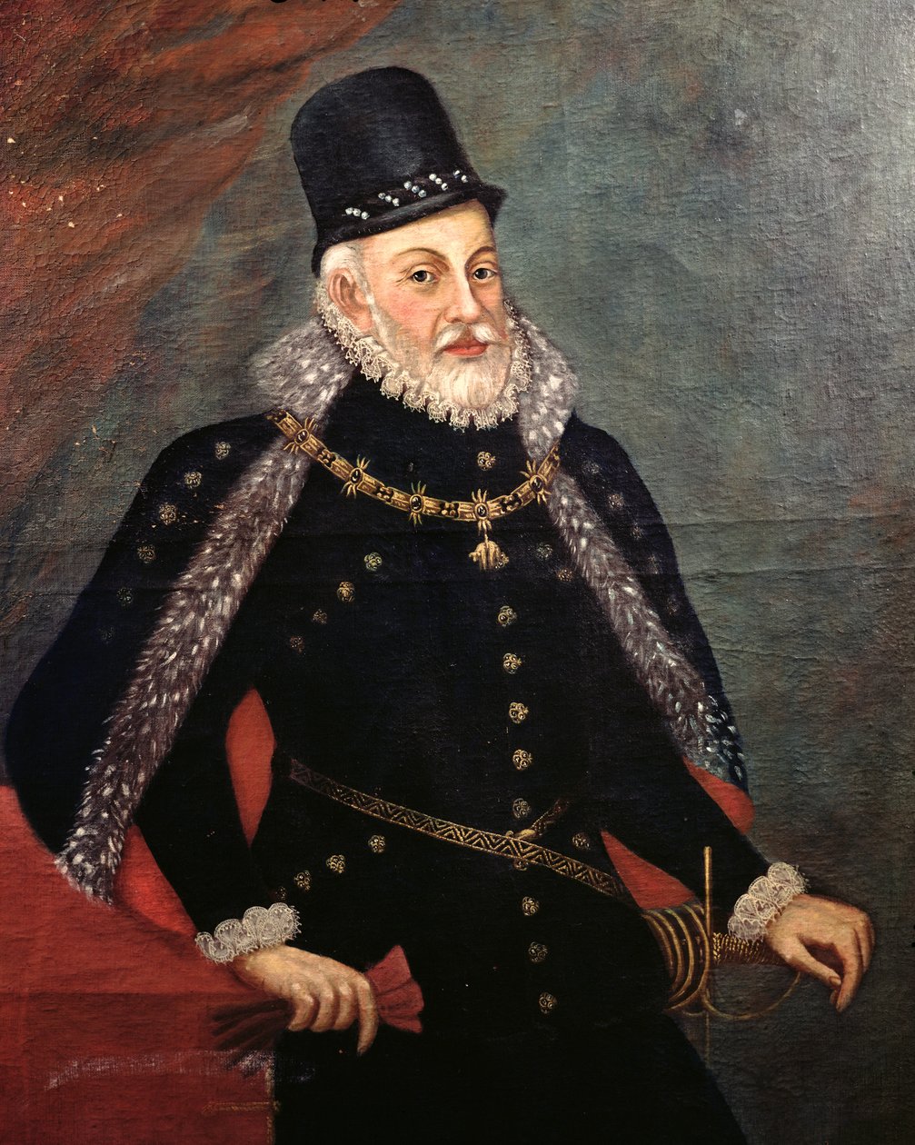Portrét Filipa II. (1527-98) Španělska od Spanish School