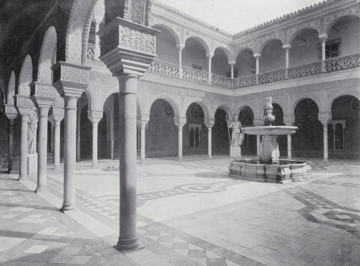Soud v Pilátově domě, Sevilla (čb fotografie) od Spanish Photographer