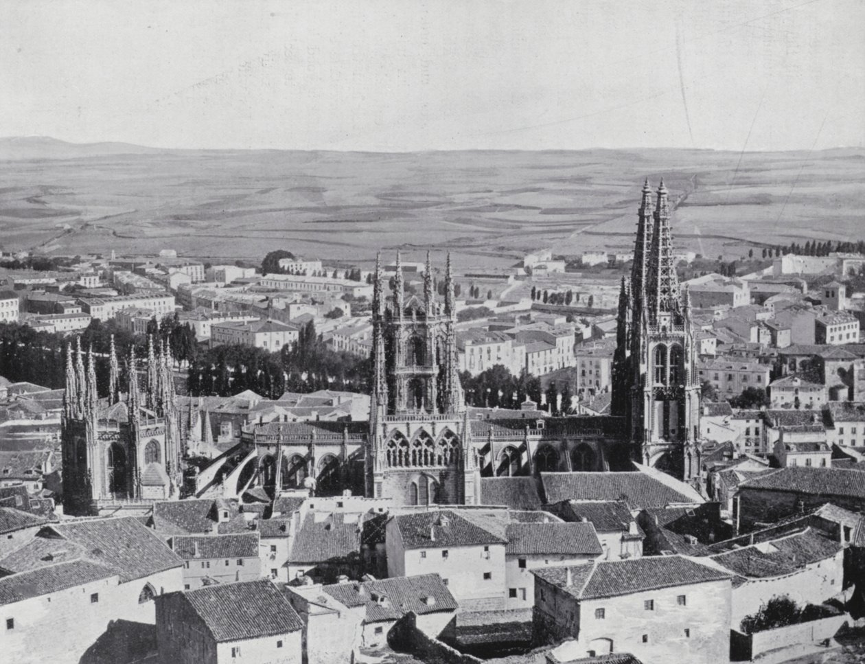 Celkový pohled na Burgos (čb fotografie) od Spanish Photographer