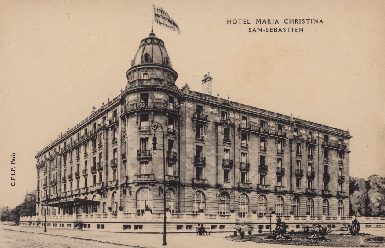 Hotel Maria Christina, San-Sebastien (č/b fotografie) od Spanish Photographer