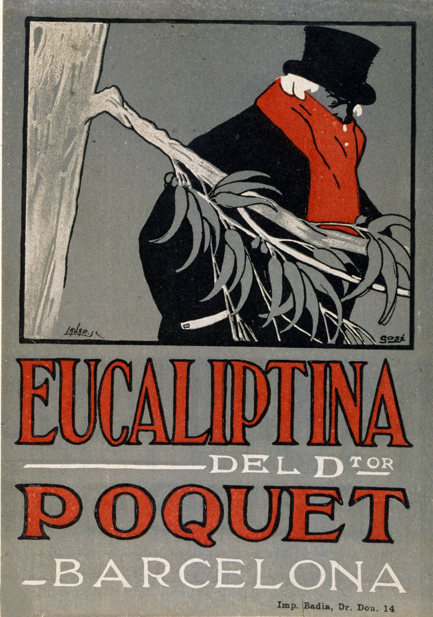 Reklama na lék na nachlazení Eucaliptina, Španělsko 1924. od Spanish School