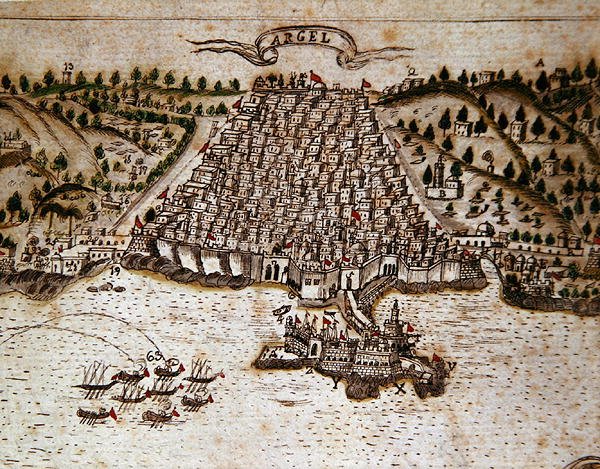 Alžír (pero a inkoust a akvarel na papíře) (detail 268751) od Spanish School