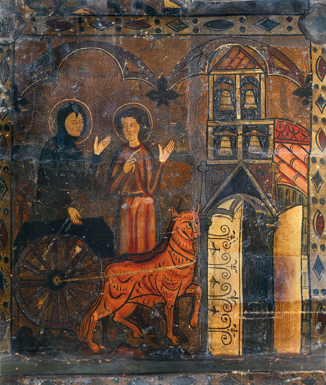 Oltář San Jaime de Frontanya, detail, konec 13. - začátek 14. století (tempera na dřevě) od Spanish School