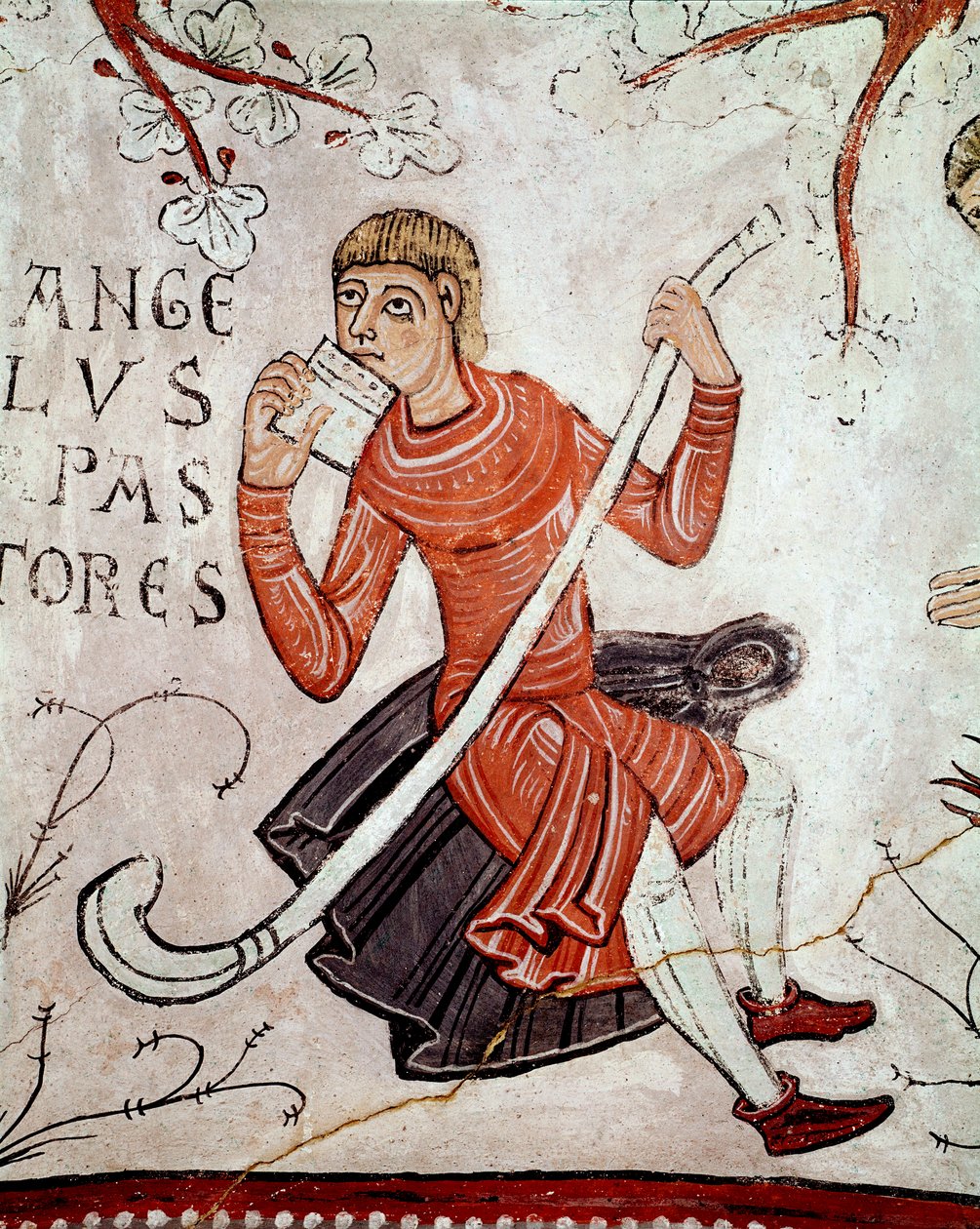 Zvěstování pastýřům, detail (miniatura od Spanish School