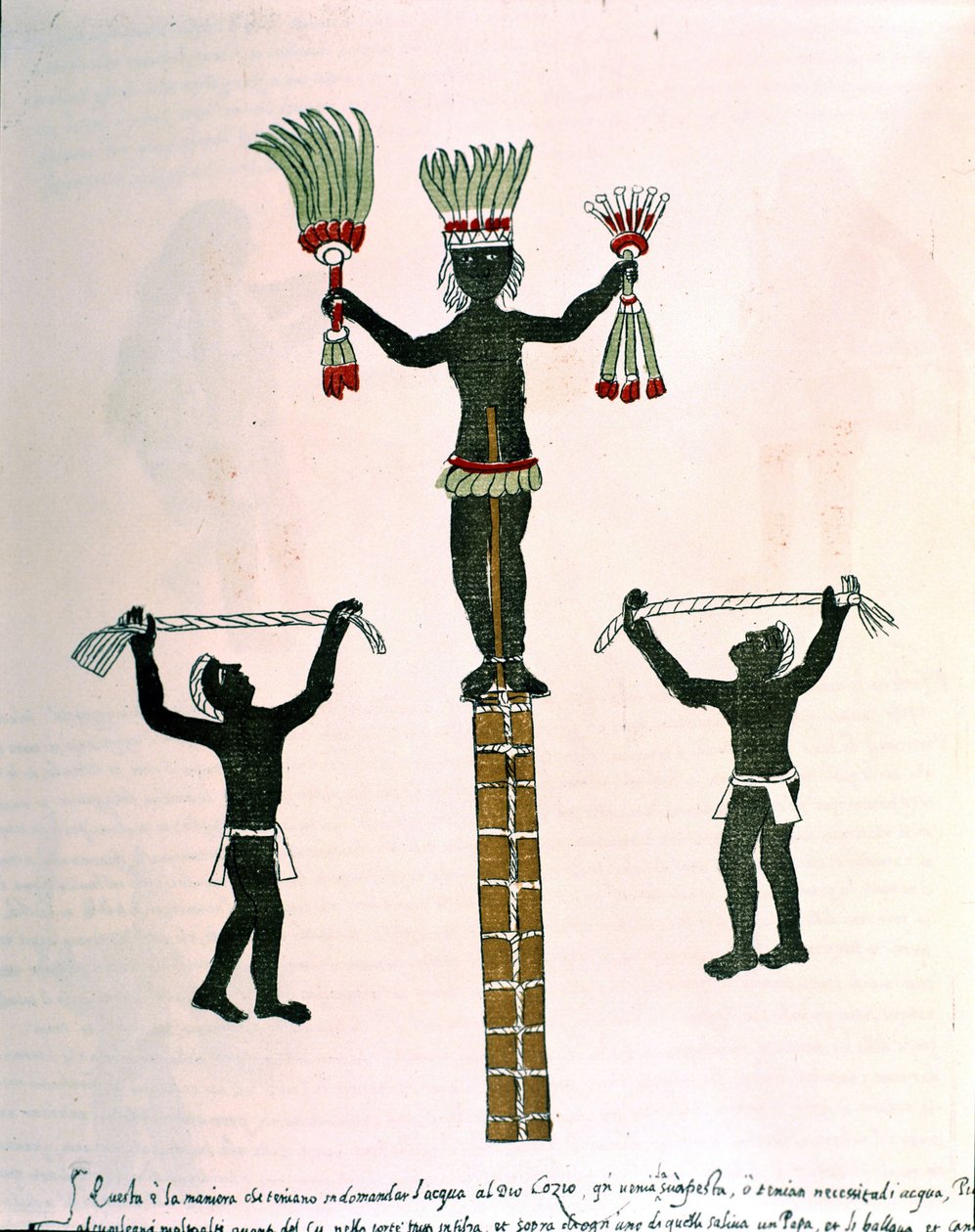 Aztécké hry v Codex Vaticanus 3738 (Codex Vat. Rios.). Faksimile rukopisu dominikána Pedra de los Rios, mezi 1570 a 1589, Bibl. Vatikán. od Spanish School