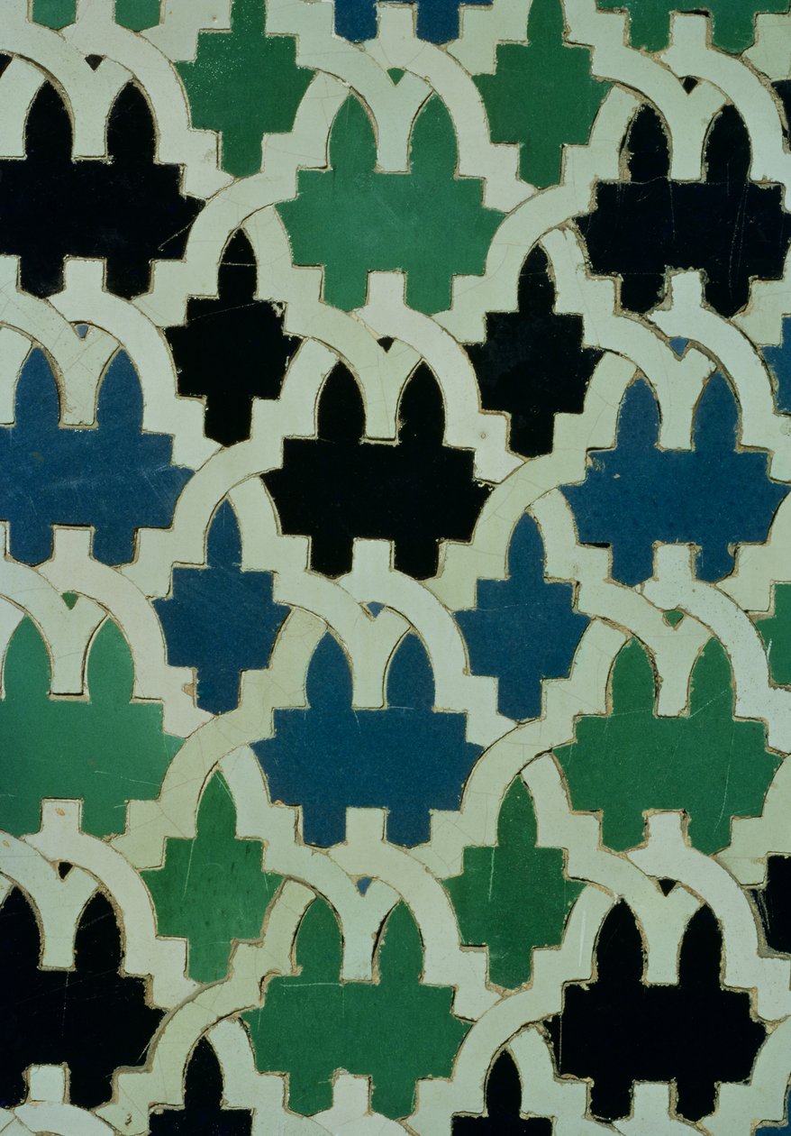 Dlaždice Azulejos z trůnu sultánů z Patio de las Doncellas (fajáns) od Spanish School
