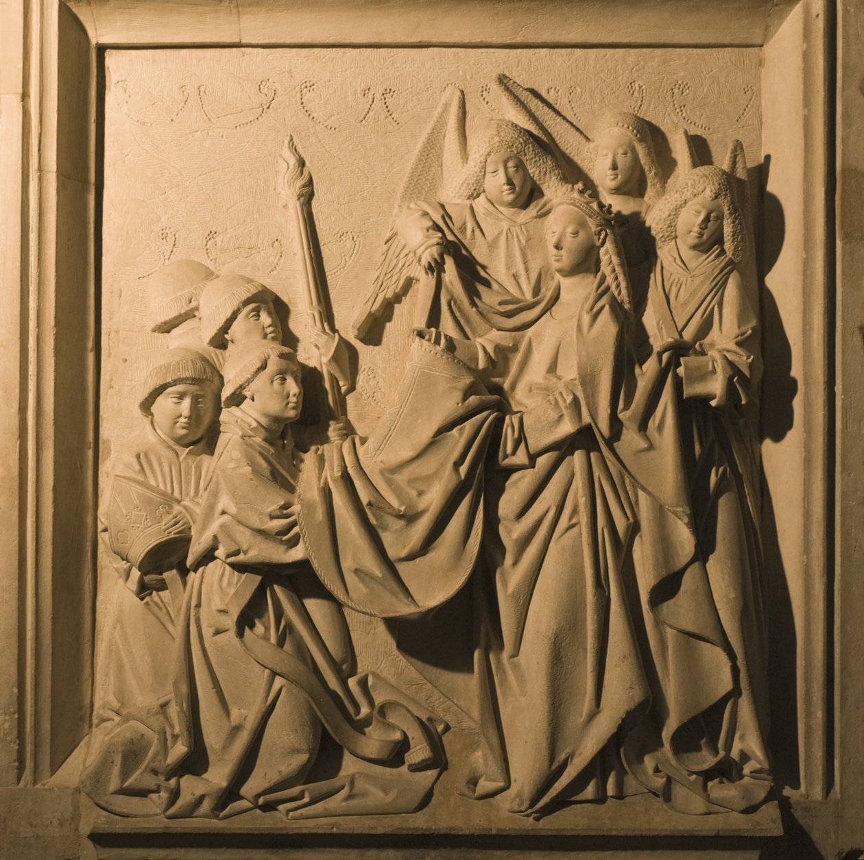Basreliéf svatého Idelfonsa přijímajícího ornát, interiér La Mezquity, Córdoba, 1507 od Spanish School
