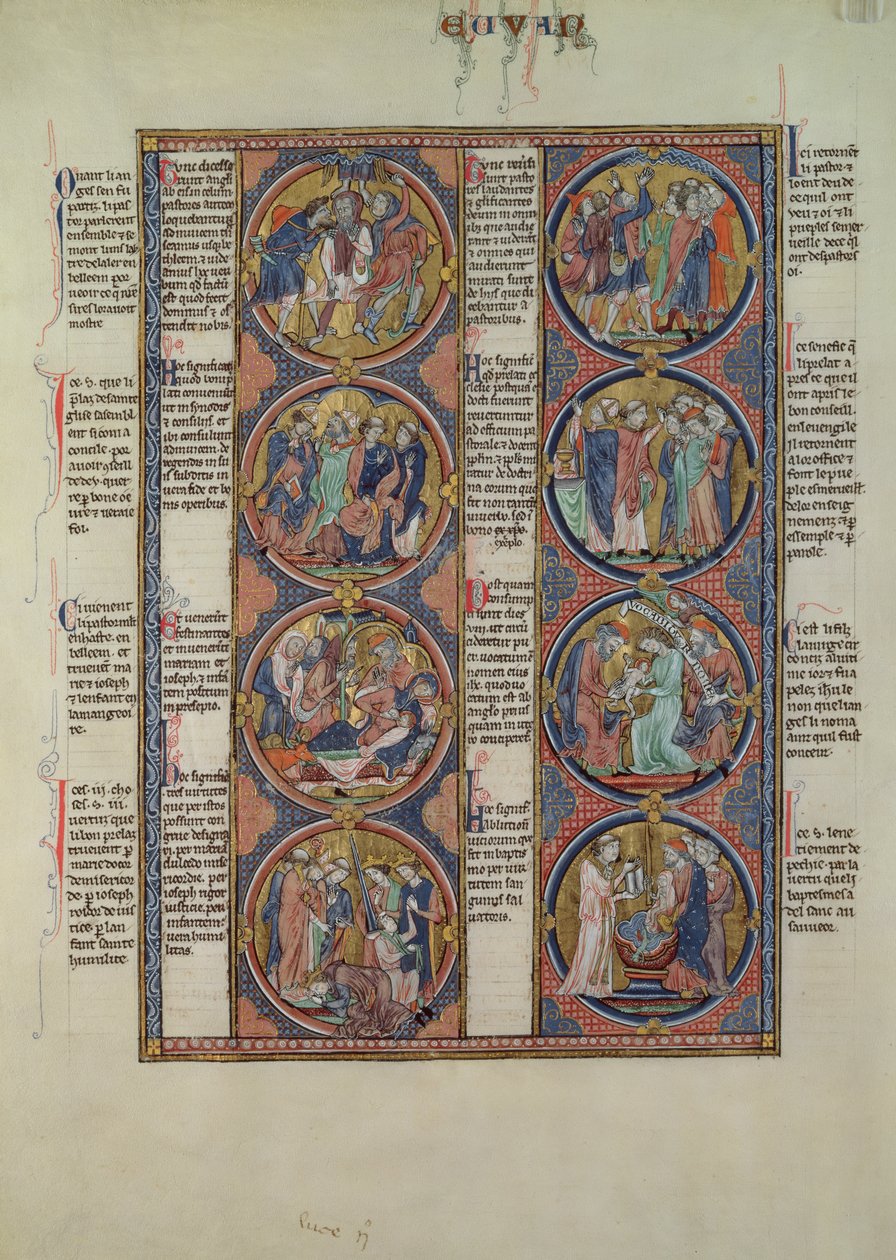 Moralizovaná bible San Luis, II. díl, 7v od Spanish School