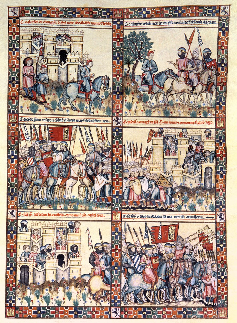 Cantiga 187, jedna ze 420 hudebních skladeb vyprávějících zázraky Panny Marie, napsaná v galicijštině pro Alfonse X 